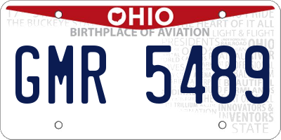 OH license plate GMR5489