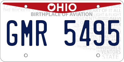 OH license plate GMR5495