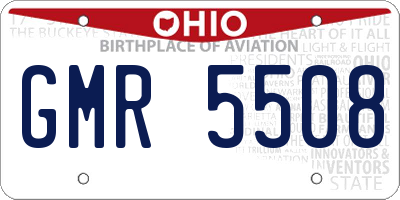 OH license plate GMR5508