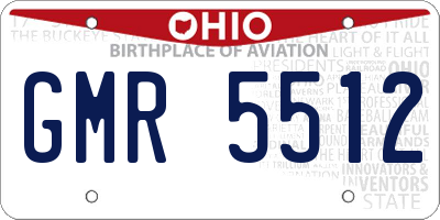 OH license plate GMR5512