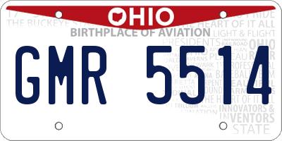OH license plate GMR5514