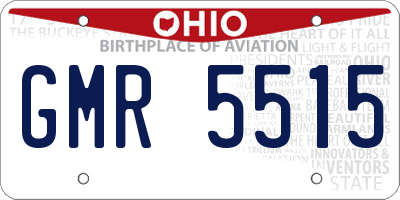 OH license plate GMR5515