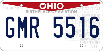 OH license plate GMR5516