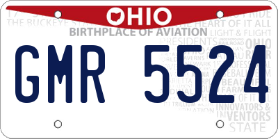 OH license plate GMR5524