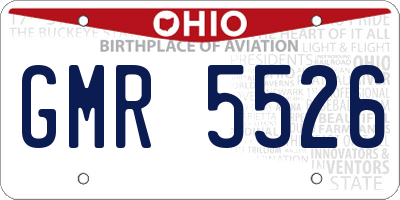 OH license plate GMR5526