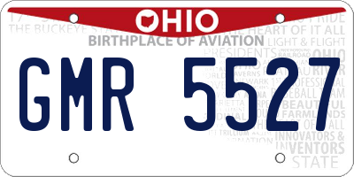 OH license plate GMR5527