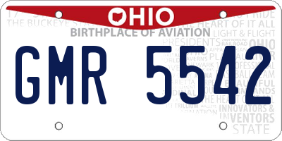 OH license plate GMR5542