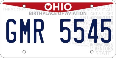OH license plate GMR5545