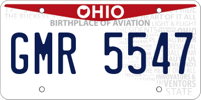 OH license plate GMR5547