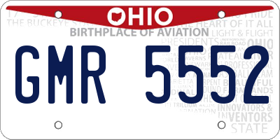 OH license plate GMR5552