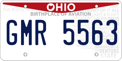 OH license plate GMR5563