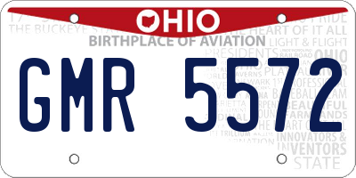 OH license plate GMR5572