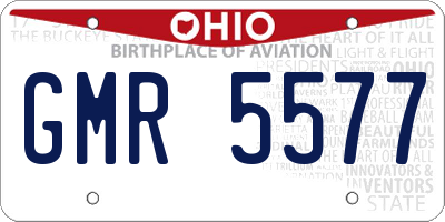 OH license plate GMR5577