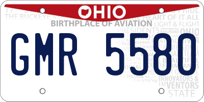 OH license plate GMR5580