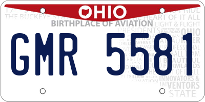 OH license plate GMR5581