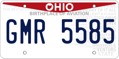 OH license plate GMR5585