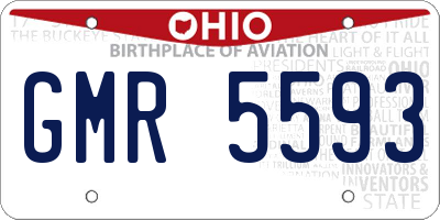 OH license plate GMR5593