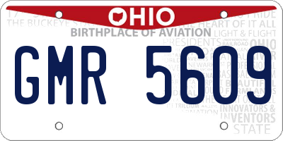 OH license plate GMR5609