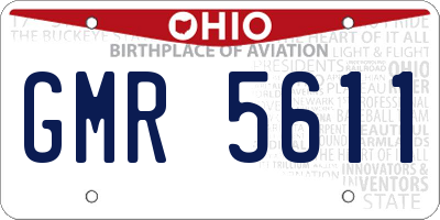 OH license plate GMR5611