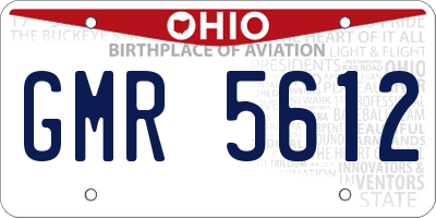 OH license plate GMR5612