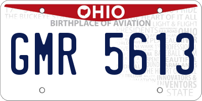 OH license plate GMR5613