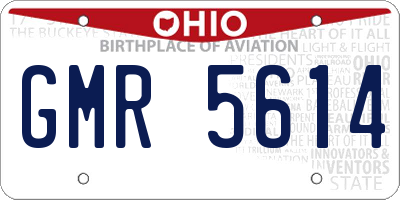 OH license plate GMR5614