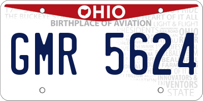 OH license plate GMR5624