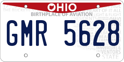 OH license plate GMR5628