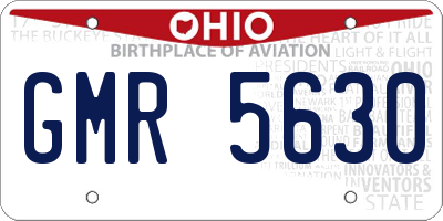 OH license plate GMR5630