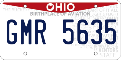 OH license plate GMR5635