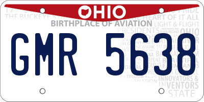 OH license plate GMR5638