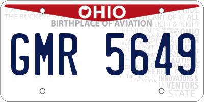 OH license plate GMR5649