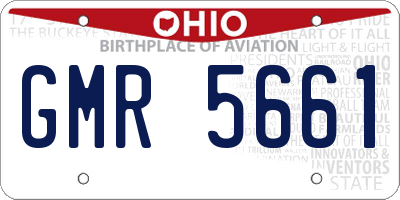 OH license plate GMR5661