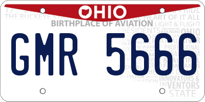 OH license plate GMR5666