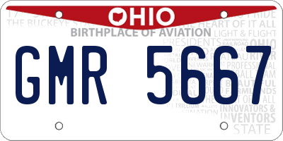 OH license plate GMR5667