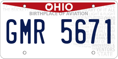 OH license plate GMR5671