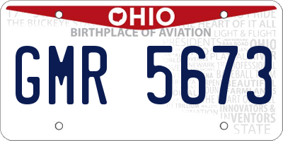 OH license plate GMR5673