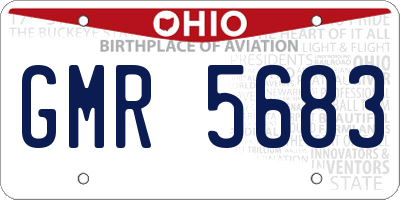OH license plate GMR5683