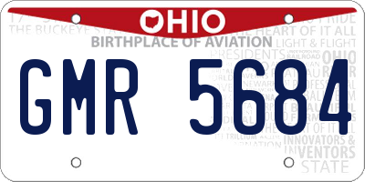 OH license plate GMR5684