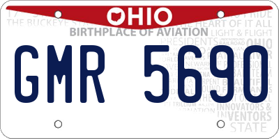 OH license plate GMR5690