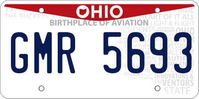 OH license plate GMR5693