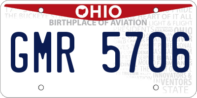OH license plate GMR5706