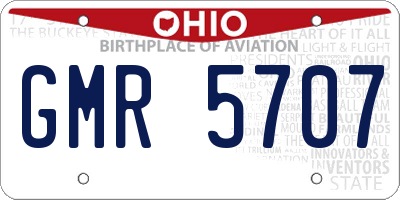 OH license plate GMR5707