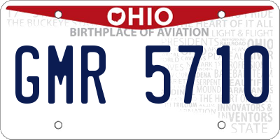OH license plate GMR5710