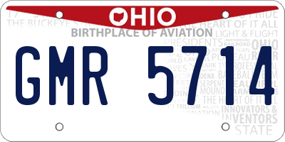 OH license plate GMR5714