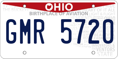 OH license plate GMR5720