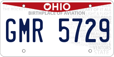 OH license plate GMR5729