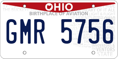OH license plate GMR5756