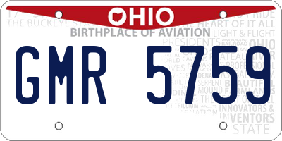 OH license plate GMR5759