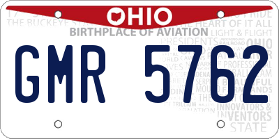 OH license plate GMR5762
